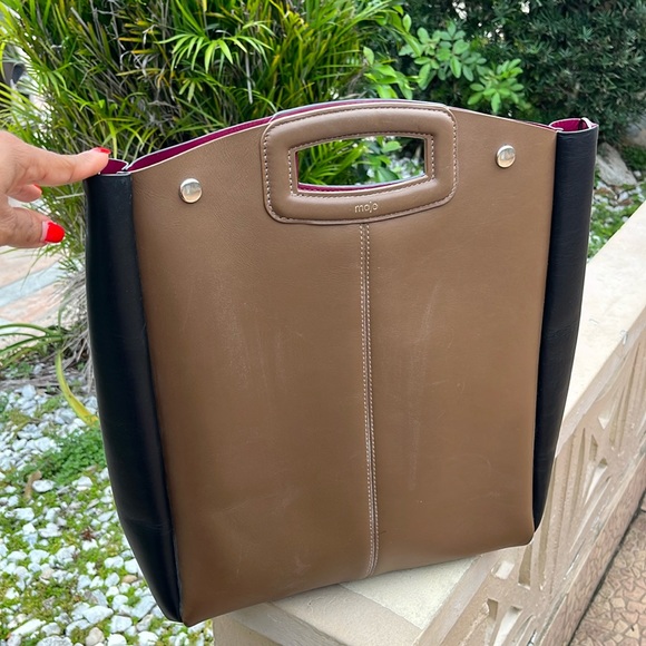 Maje Handbags - Maje Color Block Leather Tote Bag